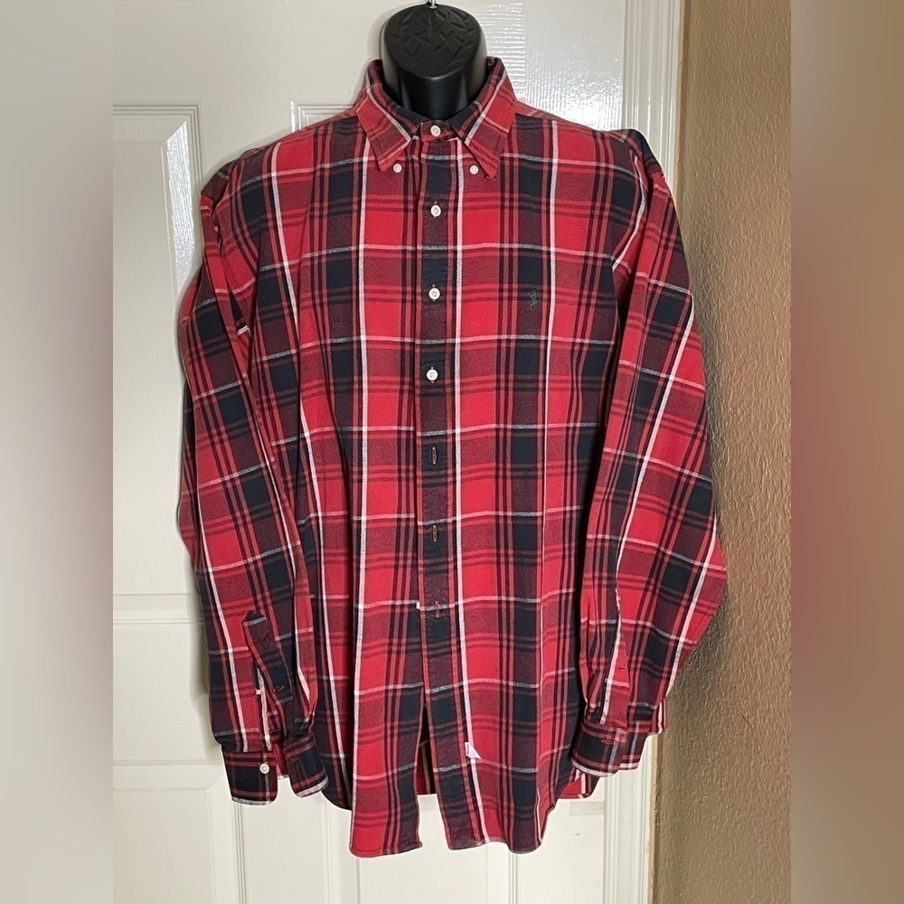 Vintage 70 80's Ralph Lauren BUFFALO PLAID Flannel XL​​​​​​​​​​​​​